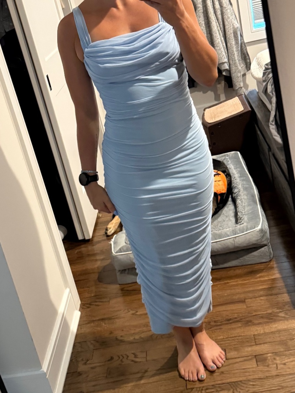 Light Blue Cocktail or Bridesmaid dress.